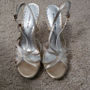 Gianni bini gold and silver heels